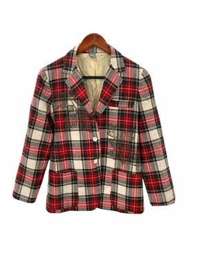 Urban Outfitters Urban Renewal Plaid Wool Blazer Jacket
